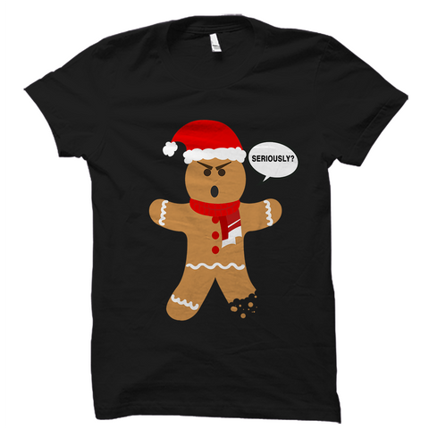 Ugly Christmas T-Shirt - Gingerbread Man Seriously
