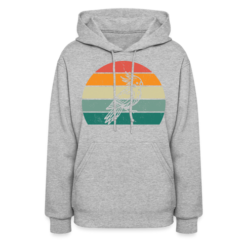 cockatiel retro Women's Hoodie - heather gray