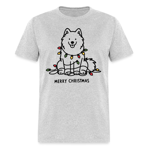 Samoyed christmas shirt - heather gray