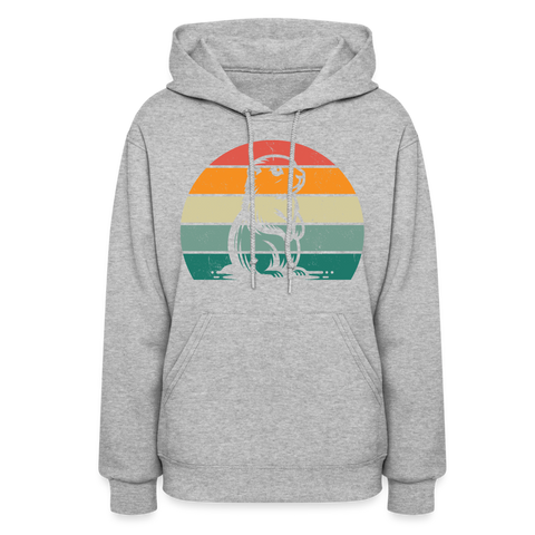 prairie dog retro Women's Hoodie - heather gray