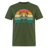 panda retro shirt - military green