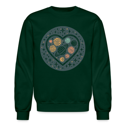 planet heart Sweatshirt - forest green