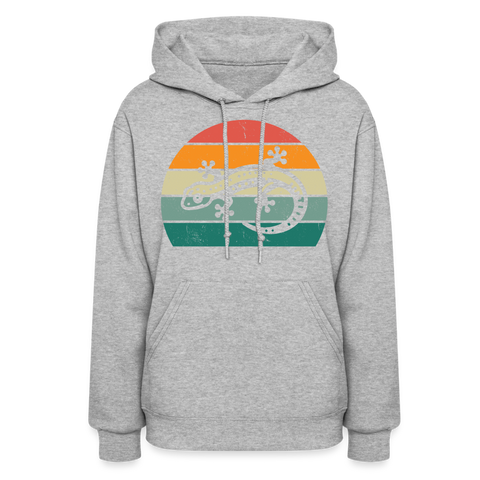 gecko retro Women's Hoodie - heather gray