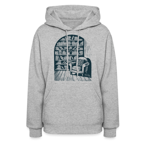 library reading nook Women's Hoodie - heather gray