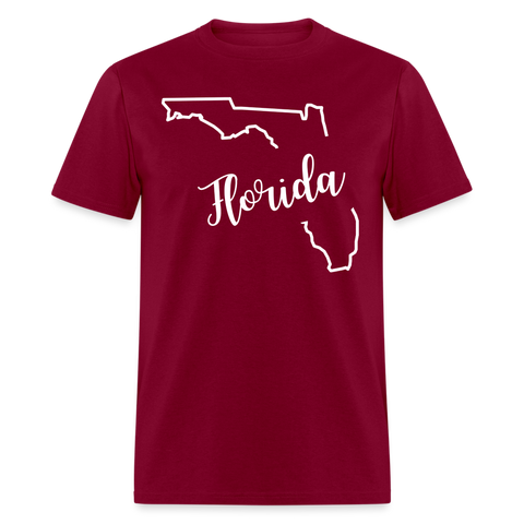 florida shirt - burgundy