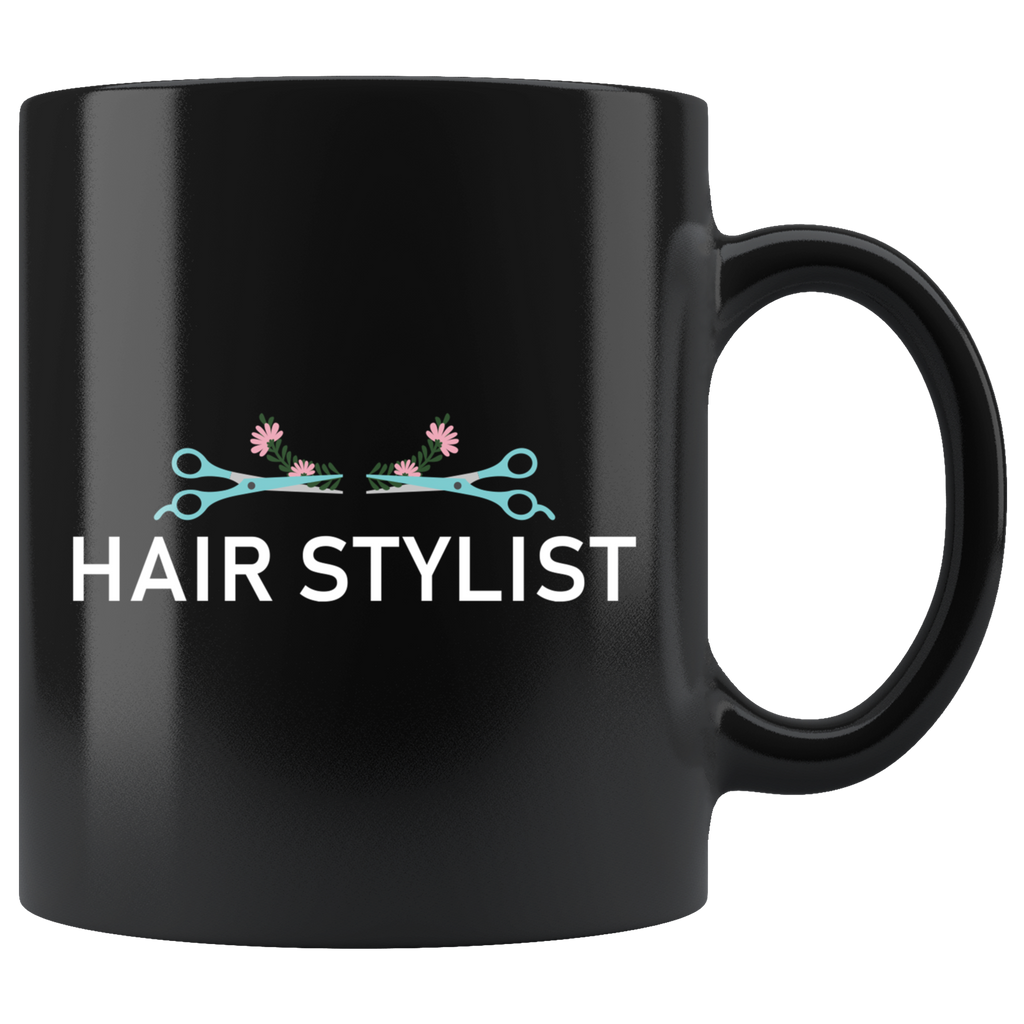 Hair Stylist 11oz Black Mug