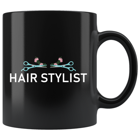 Hair Stylist 11oz Black Mug