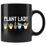 Plant Lady 11oz Black Mug