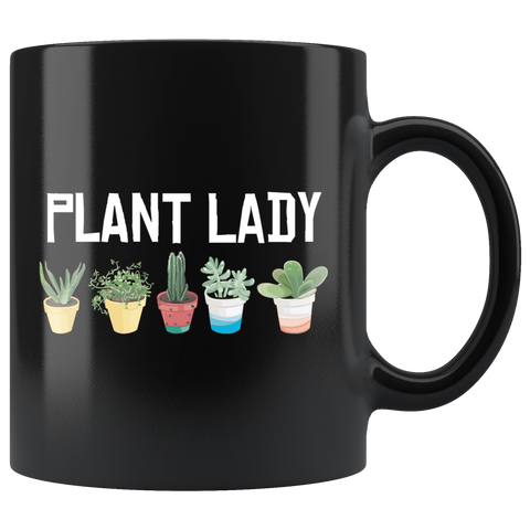 Plant Lady 11oz Black Mug