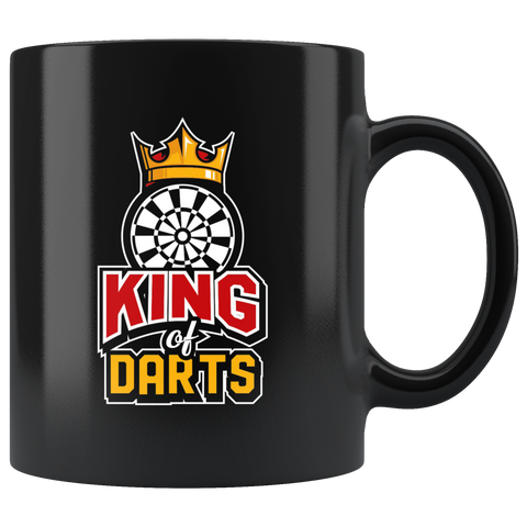 King Of Darts 11oz Black Mug