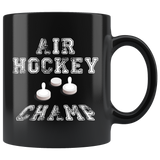 Air Hockey Champ 11oz Black Mug