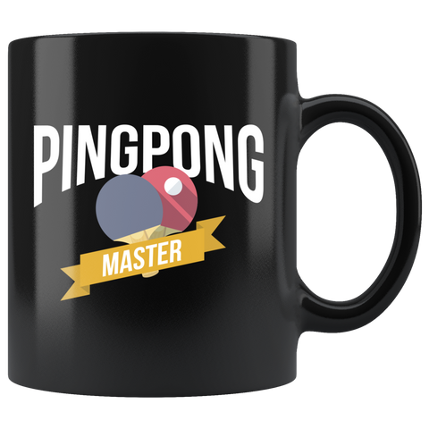 Ping Pong Master 11oz Black Mug