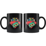 Vintage 1970's 11oz Black Mug