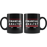 Financial Analyst Est 2020 11oz Black Mug