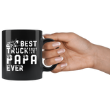 Best Truckin' Papa Ever 11oz Black Mug