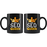 SEO Queen 11oz Black Mug