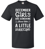 December Girls Are Sunshine Mixed With A Little Hurricane Shirt