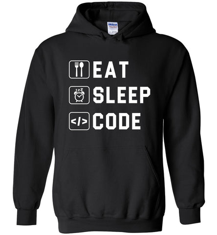 Eat Sleep Code - Programmer Hoodie