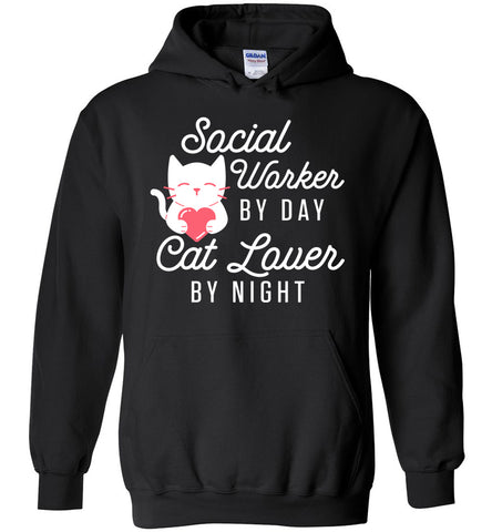 Social Worker By Day Cat Lover By Night Hoodie