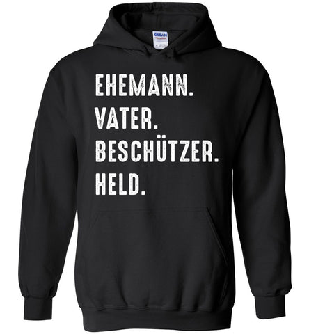 Ehemann Vater Beschutzer Held Hoodie