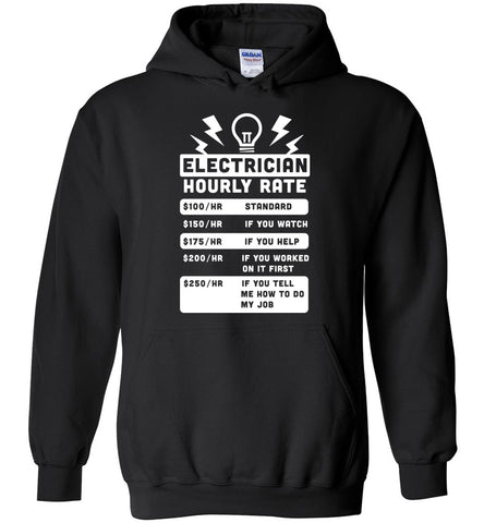 Electrician Hourly Rate Hoodie