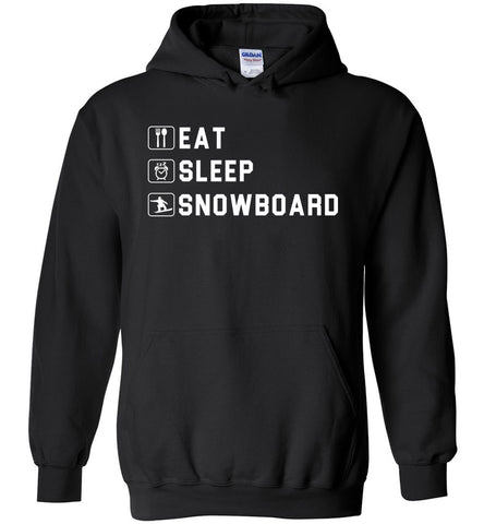 Eat Sleep Snowboard Hoodie