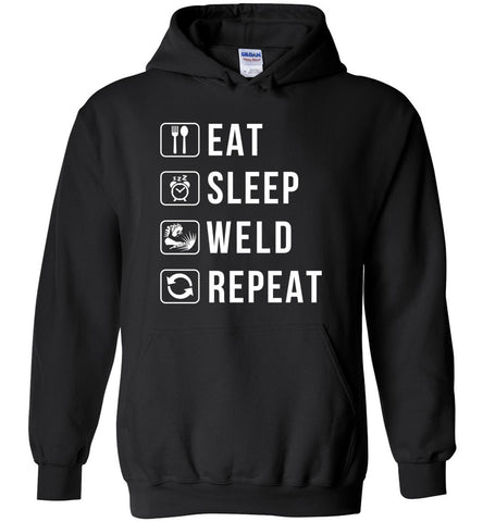 Eat Sleep Weld Repeat Hoodie