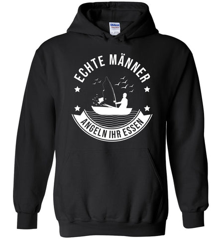 Echte Manner Angeln Ihr Essen Hoodie