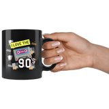 I Love The 90s 11oz Black Mug