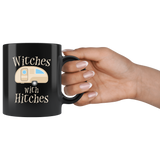 Witches With Hitches 11oz Black Mug