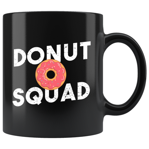 Donut Squad 11oz Black Mug