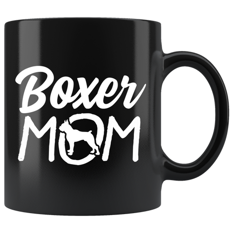 Boxer Mom 11oz Black Mug