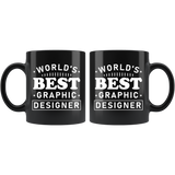 World's Best Graphic Designer  11oz Black Mug