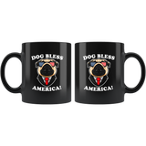 Dog Bless America! 11oz Black Mug