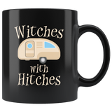 Witches With Hitches 11oz Black Mug