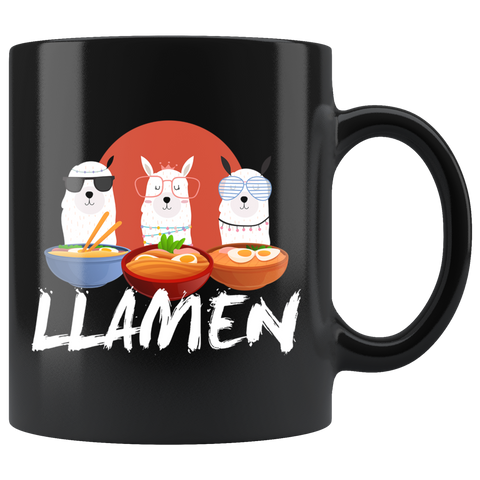 Llamen 11oz Black Mug