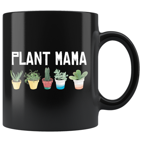 Plant Mama 11oz Black Mug