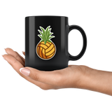 Pineapple Volleyball 11oz Black Mug