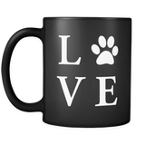 Love Dogs Black Mug