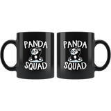 Panda Squad 11oz Black Mug