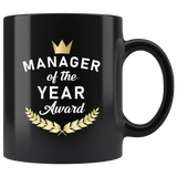 Manager Of The Year Award 11oz Black Mug