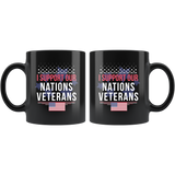 I Support Out Nations Veterans 11oz Black Mug