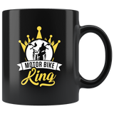Motor Bike King 11oz Black Mug