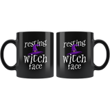 Resting Witch Face 11oz Black Mug