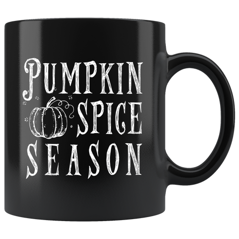 Pumpkin Spice Season 11oz Black Mug