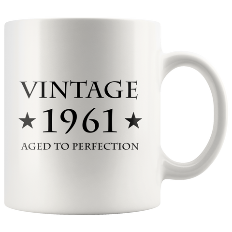 Vintage 1961 Aged To Perfection White Mug