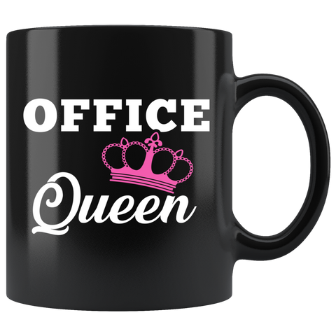Office Queen 11oz Black Mug