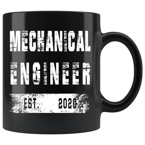 Mechanical Engineer Est.2020 11oz Black Mug