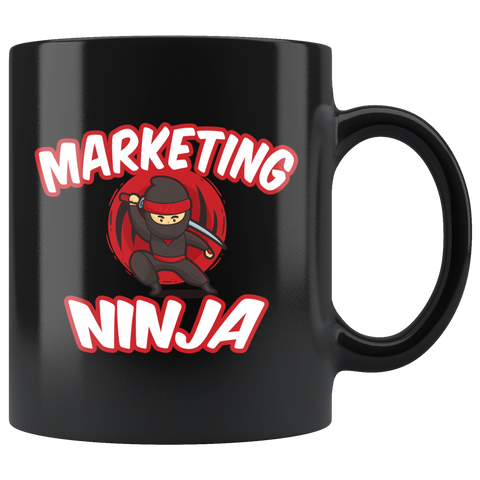 Marketing Ninja 11oz Black Mug