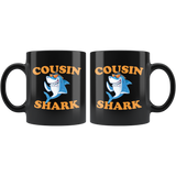 Cousin Shark 11oz Black Mug